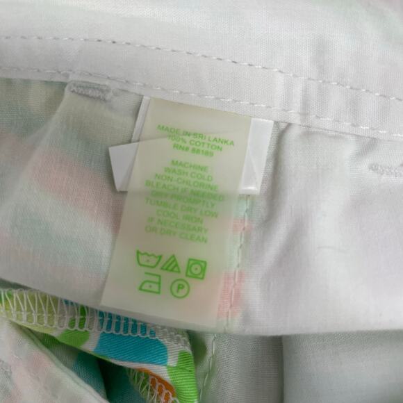 Lilly Pulitzer The Buttercup Short Green Multi Elephant Ears Leaf Print Size 00 - Picture 7 of 7